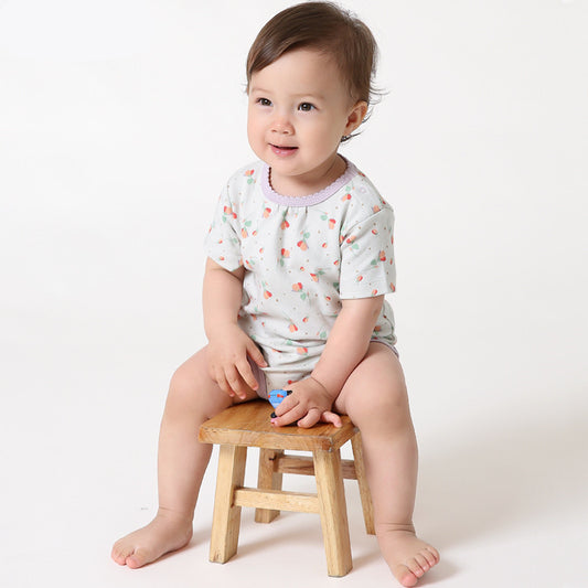 Short-Sleeved Baby Fart Suit - Giggles & Coos