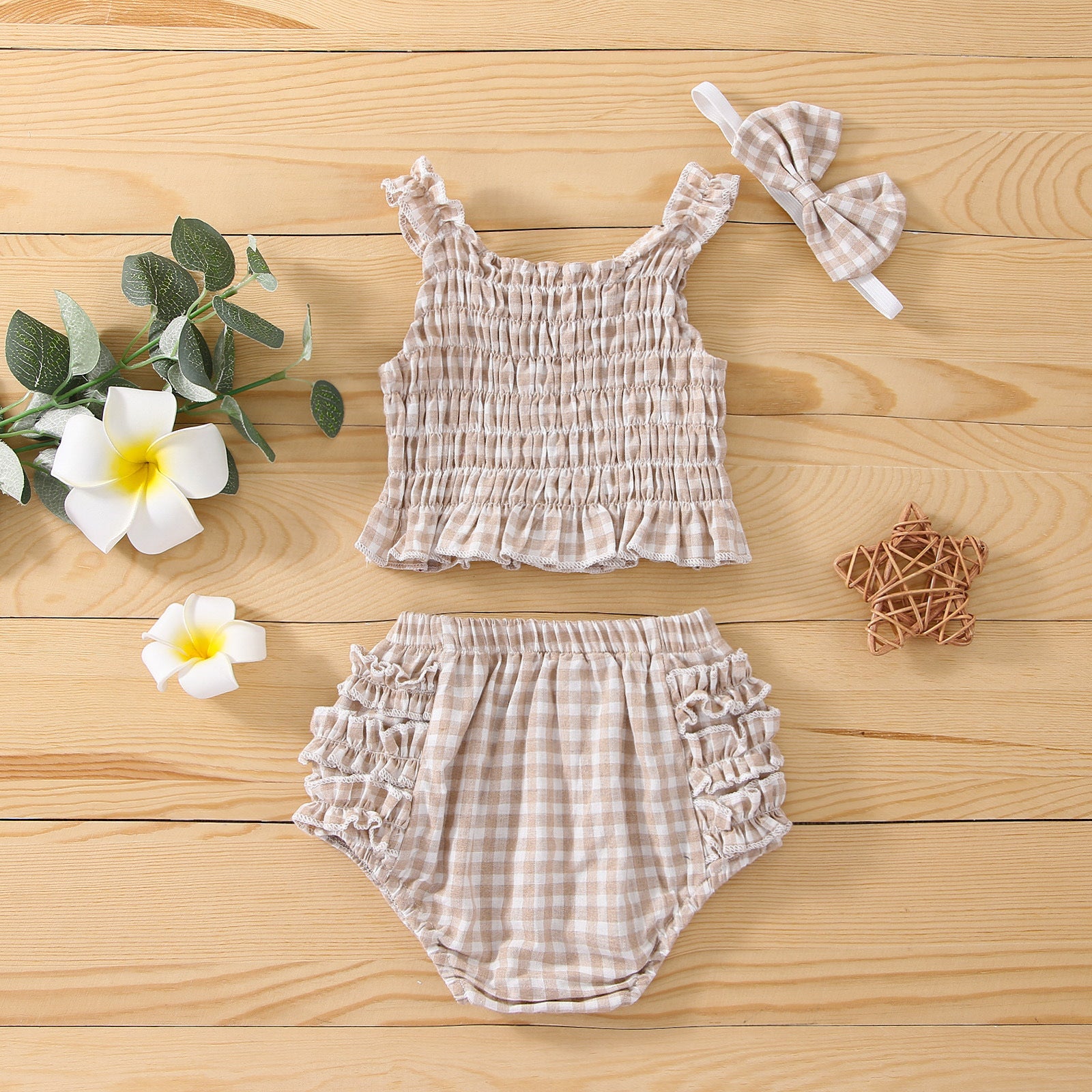 Baby Lace Sling Top Set: Pants & Headband - Giggles & Coos