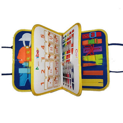 Busy Board: Dressing & Buttoning Learning Toy - Giggles & Coos