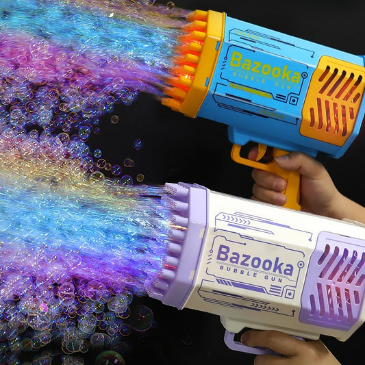 69-Hole Bubble Gun Rocket - Automatic Soap Bubbles - Giggles & Coos