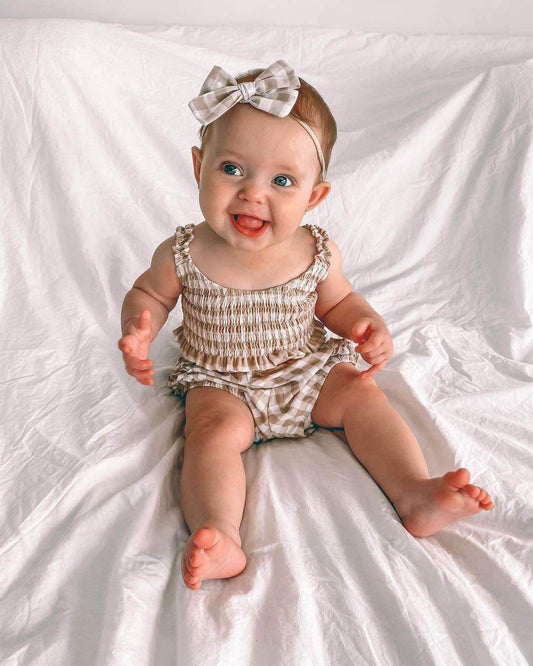 Baby Lace Sling Top Set: Pants & Headband - Giggles & Coos