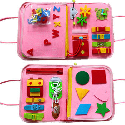 Busy Board: Dressing & Buttoning Learning Toy - Giggles & Coos